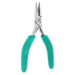 Excelta 2644D &#9733;&#9733; Small Chain Nose Stainless Steel Pliers with Serrated Jaw & Standard Grips , 4.75" OAL