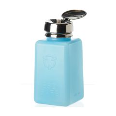 R&R Lotion SD-8-ESD-AS Dispensing Bottle with Anti-Splash Pump, Blue, 8 oz.