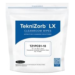 Teknipure TZ1PCS1-18B TekniZorb&trade; LX Polycellulose Nonwoven Cleanroom Wipes, 18" x 18" (Case of 1,000)