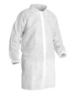 CleanPro&reg; DLWH-NP Polypropylene Disposable Lab Coat