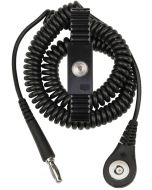 Desco 09187 Adjustable Jewel MagSnap Metal Wrist Strap, includes 6' Coil Cord