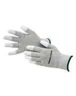 StaticTech Seamless Knit Nylon/Carbon Fiber ESD Assembly Gloves with Polyurethane Coated Grip Fingertips