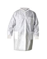 Kimtech™ A8 Certified Disposable Knee-Length Lab Coats with 3 Pockets, White