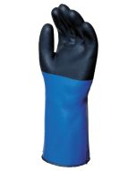 MAPA NL-517 Temp-Tec Double-Lined Knit Neoprene Thermal Protection Gloves with Pebbled Rough Grips, Black/Blue, (Case of 6 Pair)