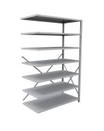 Metalware Interlock Industrial Shelving Add-On Unit with 7 Shelves