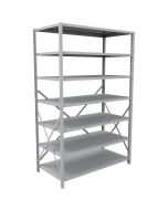 Metalware Interlock Industrial Shelving Starter Unit with 7 Shelves