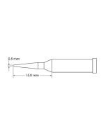 Metcal GT4-CN1505A Conical Sharp Soldering Tip, 0.5 x 15mm Drawing