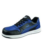 PUMA Safety Frontcourt Static Dissipative Men's Low Leather Safety Shoe, Black/Blue (Pair)