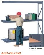 Tennsco BU-962496PA Bulk Storage Racks w/ Particle Board Decking Add-On Unit, 96" x 24" x 96" 