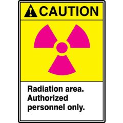 "RADIATION AREA" ANSI Caution Sign, 10" x 14"