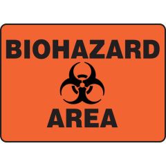 "BIOHAZARD AREA" Sign, 14" x 10"