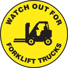 Accuform MFS706 Slip-Gard™ Adhesive Floor Sign, "Watch Out For Forklift Trucks", 17"