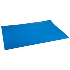 ACL Staticide 6265RBM2460 TriMat Textured 3-Layer Static Dissipative Rubber Mat with 2 Snaps, Royal Blue, 0.118" Thick, 24" x 60"