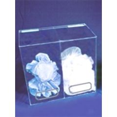 AK, LTD. AK-1476 Acrylic Junior Economical Supply Dispenser with 2 Slots, 9.25" x 15.75" x 14"