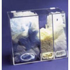 AK, LTD. AK-1479 Acrylic All Purpose Dispenser with 3 Slots, 12" x 20" x 18" 