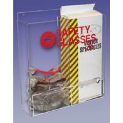 AK, LTD. AK-229-12 Acrylic Safety Glasses Dispenser with 2 Slots, 4" x 16" x 15.75" 