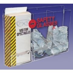 AK, LTD. AK-229-13 Acrylic Safety Glasses Dispenser with 3 Slots, 4" x 24" x 15.75" 