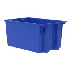 Akro-Mils 35300 Nest & Stack Totes, 19.5" x 29.5" x 15" Blue