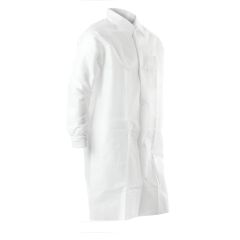 Alpha ProTech Critical Cover® AlphaGuard® Disposable Lab Coats with 3 Pockets & Knit Wrists, White