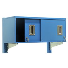 BenchPro CS24 Upright Mounted Overhead Sliding Double Door Cabinet, 24" x 12" x 12"