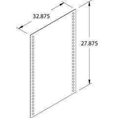 BenchPro CSP38 Side Panel Set for Open Style Stencil Carts, fits 38" Tall Carts