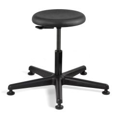 Bevco 3000-P Desk Height Backless Stool with 5-Star Base, Polyurethane