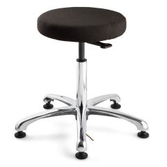 Bevco 3050E-F Fabric ESD Stool with Polished Aluminum Base, 15.5"-20.5"