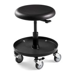 Bevco 3057 Polyurethane Maintenance/Repair Stool with Black Tubular Steel Base