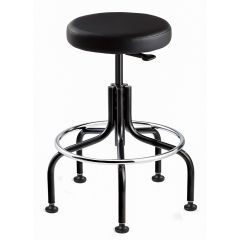 Bevco 3200-V Desk Height Backless Stool with Tubular Steel Base, Vinyl