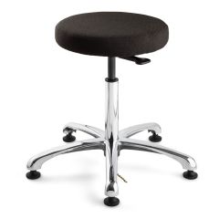 Bevco 3550E-F Fabric ESD Stool with Polished Aluminum Base, 21.5"-31.5"