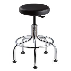 Bevco 3610C2-V Vinyl Class 100 Cleanroom Stool with Tubular Steel Base