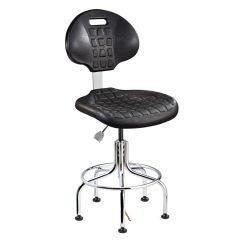 Bevco 7210E1 Everlast Desk Height Class 10 Cleanroom ESD Chair with Tubular Steel Base, Polyurethane