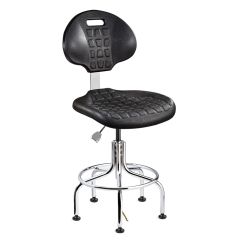 Bevco 7610E Everlast Bench Height ESD Chair with Tubular Steel Base, Polyurethane