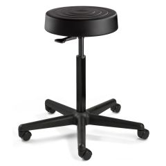 Bevco S3300 ErgoLux Mid-Height Backless Stool with 5-Star Base, Polyurethane