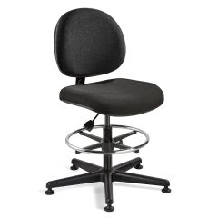 Bevco V4507 Lexington Bench Height Chair with Black Nylon Base, Fabric