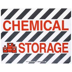 Brady 104498 "CHEMICAL STORAGE" Floor Sign, 14" x 18"