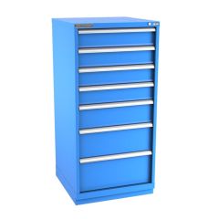 Champion Tool Storage Standard Width Eye Level Height Cabinet with 59 Compartments & 7 Drawers, 28.5" x 28.25" x 59.5"