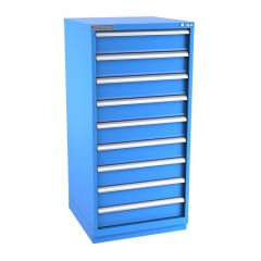 Champion Tool Storage Standard Width Eye Level Height Cabinet with 124 Compartments & 9 Drawers, 28.5" x 28.25" x 59.5"