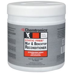 Chemtronics SIP125P1664 ESD Mat and Benchtop Reconditioner Wipes