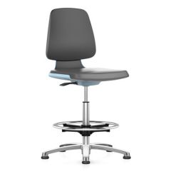 Cramer Citrus High-Height Cleanroom ESD Chair with Polished Aluminum Base, Polyurethane