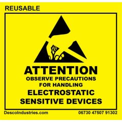 Desco 06730 Susceptibility Label, RS-471, Reusable 2" x 2"