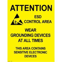 Desco 06742 "ESD CONTROL AREA" Posters, 17" x 22"