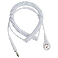 Desco 09208 Jewel® MagSnap Coil Cord, Snap-Banana, White, 6'