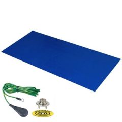 Desco 66219 Dual Layer Rubber Mat, Dark Blue, 30" x 60"