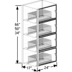 DMS 5495 Tape & Reel Storage Desiccator Cabinet, 4 Doors, 17" x 24" x 66"