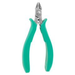 Excelta C7245X-GM ★★★★★ ESD-Safe Medium Tapered Head Lazer-Flush Carbon Steel Hard Wire Cutter with Tungsten Carbide Inserts & Molded Grip Handles, 4.75" OAL