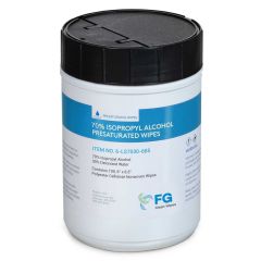 FG Clean Wipes 6-LS7030-917 Presaturated Hydroentangled Polycellulose Cleanroom Wipes, 70% IPA, 9" x 17"