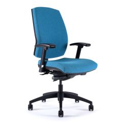 Gibo/Kodama AL40BCS Alpha Series Desk Height Office Chair with Black Nylon Base, Fabric