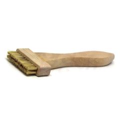 Gordon Brush WA24CK Anti-Static Applicator Brush with Double Row 1-3/4" Hog Hair Bristles, 1/2" Trim & 2" Wood Handle, 5-5/8" OAL