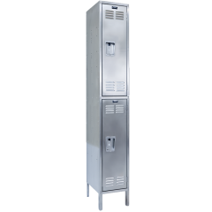 Hallowell 2-Tier Stainless Steel Lockers - Single Set